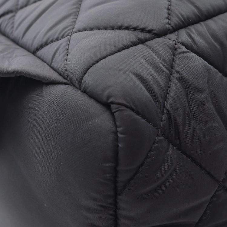 Pre Owned Chanel Black Quilted Nylon Coco Cocoon Backpack