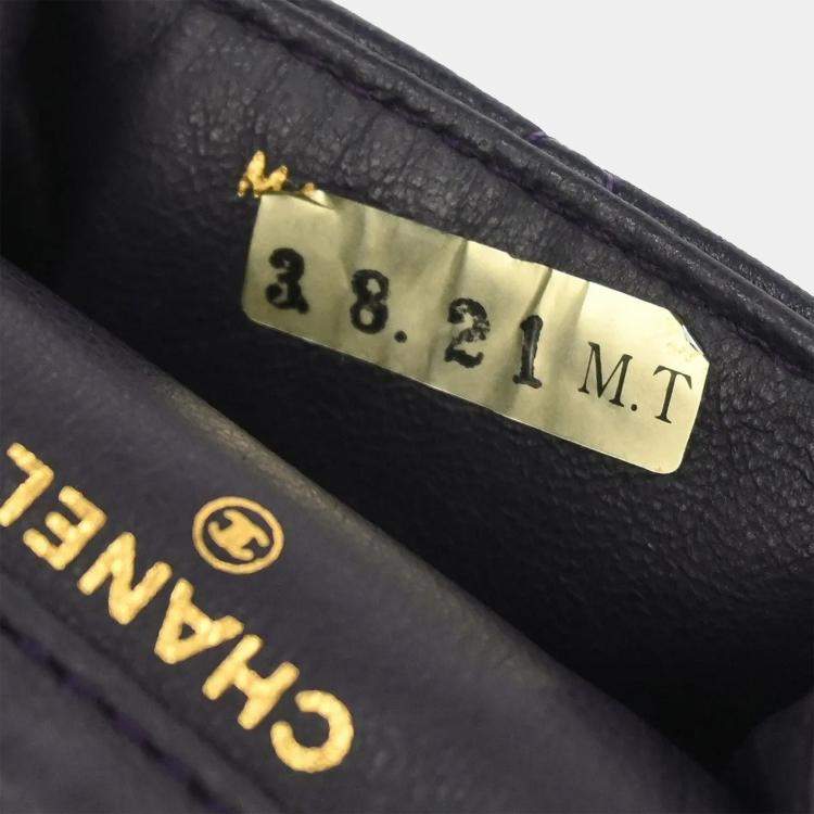 Pre Owned Chanel Navy Lambskin Micro Classic Flap Shoulder Bag Pochette