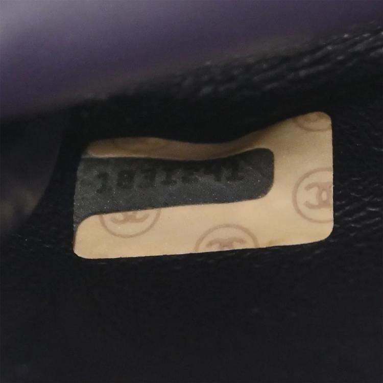 Pre Owned Chanel Navy Lambskin Micro Classic Flap Shoulder Bag Pochette