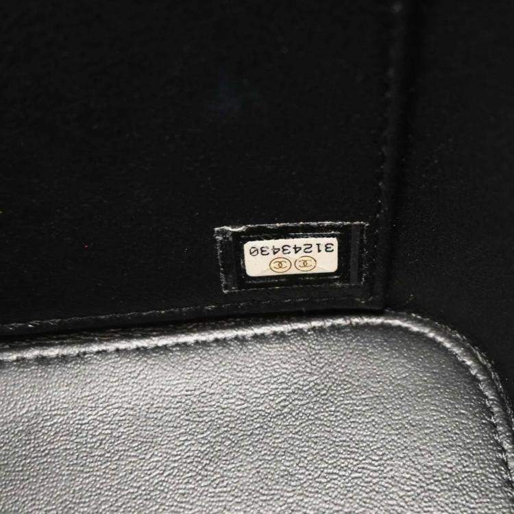 Pre Owned Chanel Black Calfskin Vanity 2way Handbag
