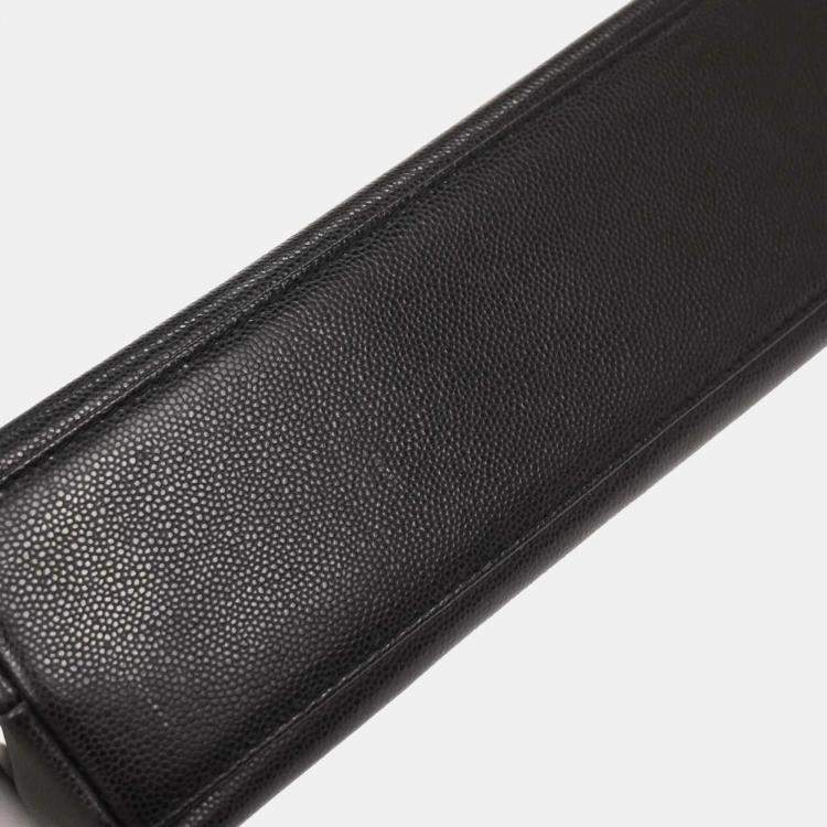 Pre Owned Chanel Black Calfskin Handbag