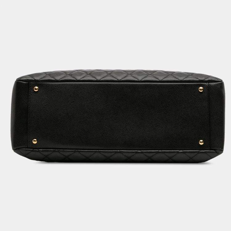 Pre Owned Chanel Black Caviar Grand Shopping Tote XL
