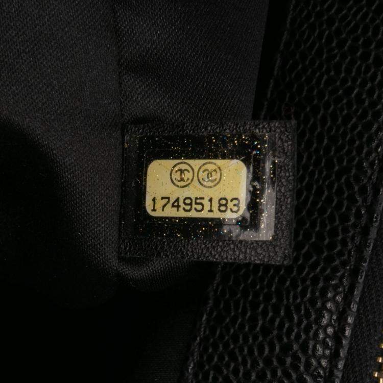 Pre Owned Chanel Black Caviar Grand Shopping Tote XL