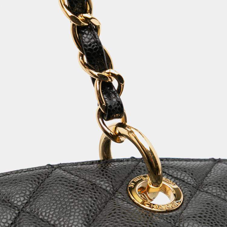 Pre Owned Chanel Black Caviar Grand Shopping Tote XL