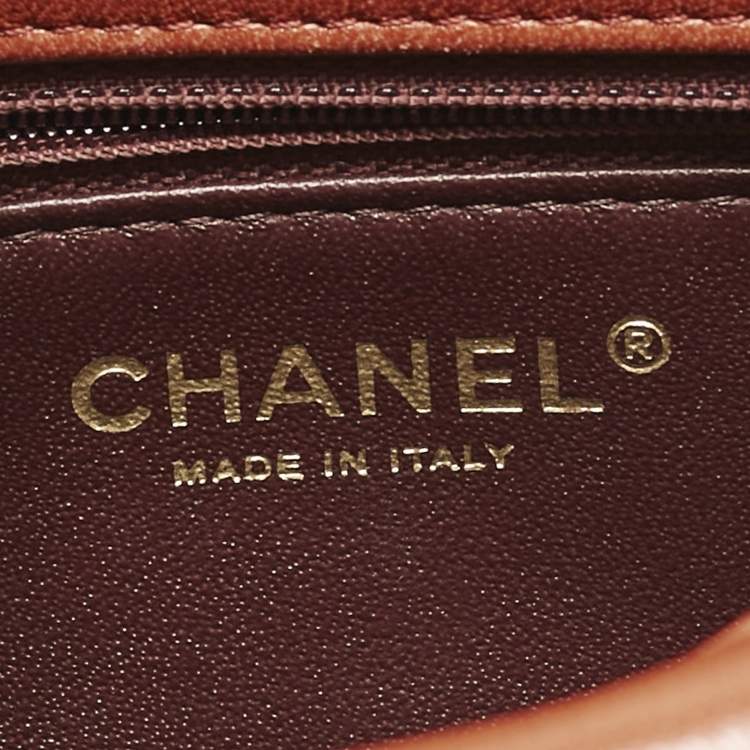 Pre Owned Chanel Brick Brown Quilted Leather Diana Flap Bag