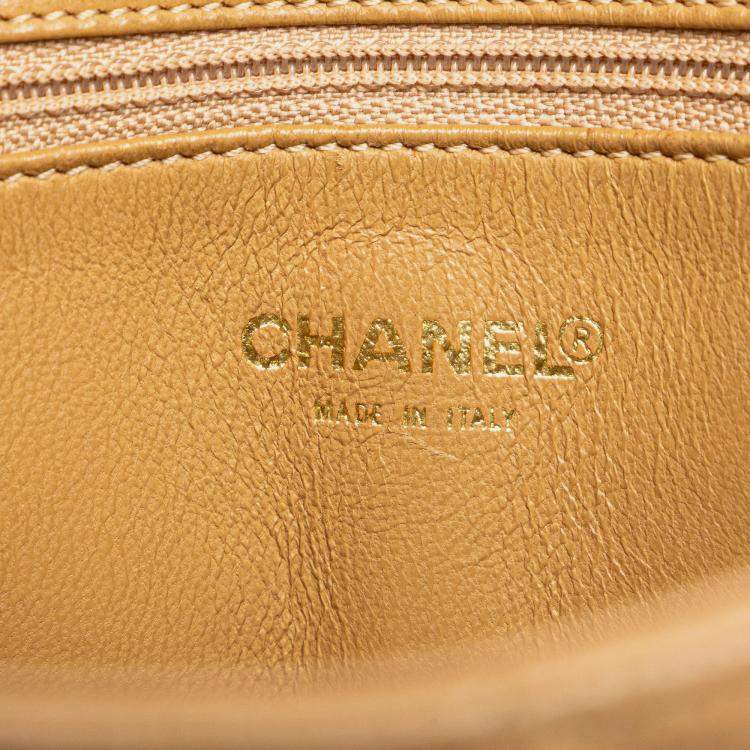 Pre Owned Chanel Beige Caviar Medallion Tote