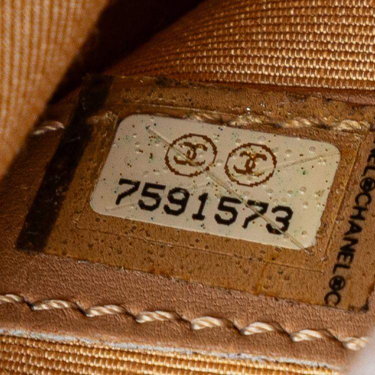 Pre Owned Chanel Beige Caviar Medallion Tote