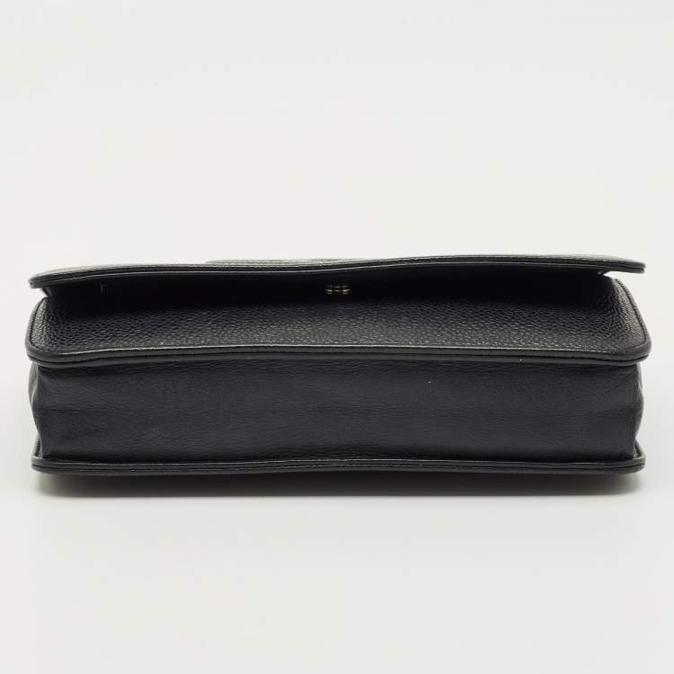 Pre Owned Chanel Black Caviar Leather CC WOC Bag