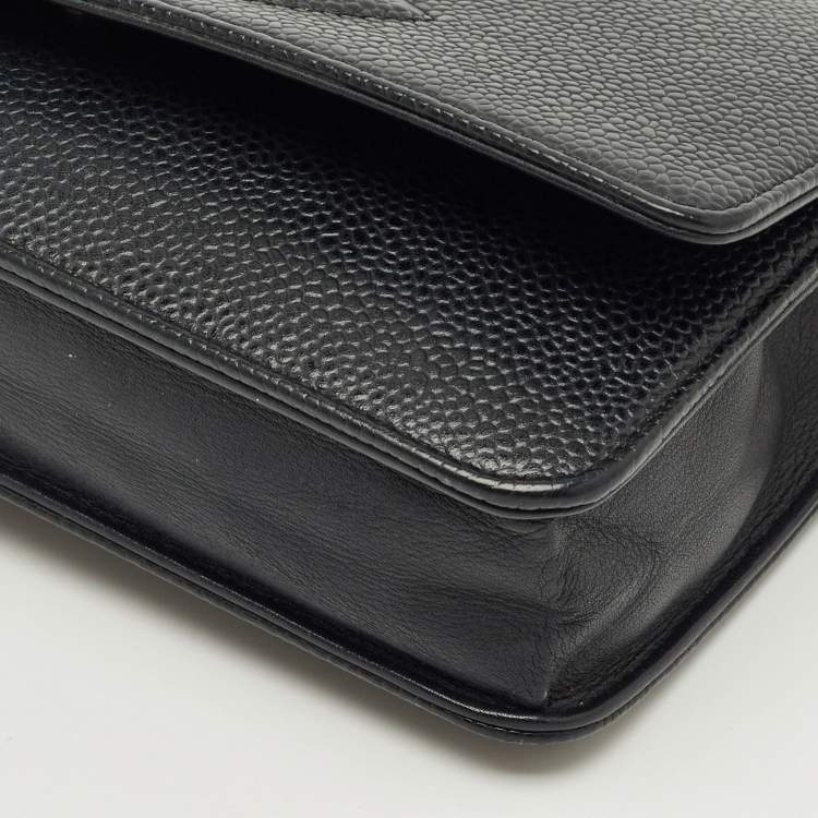 Pre Owned Chanel Black Caviar Leather CC WOC Bag