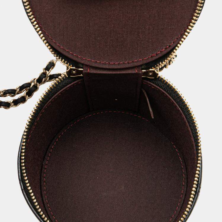 Pre Owned Chanel Quilted Lambskin Chain and Charm Vanity Case