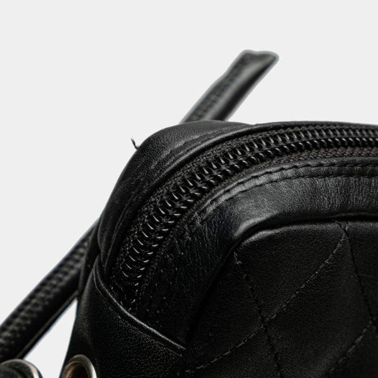 Pre Owned Chanel Black Lambskin Cambon Ligne Crossbody