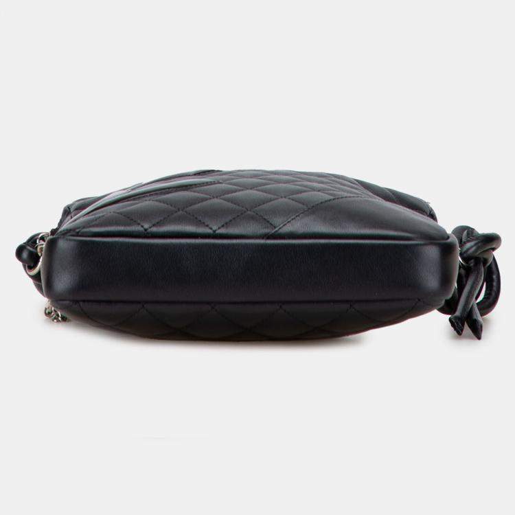 Pre Owned Chanel Black Lambskin Cambon Ligne Crossbody