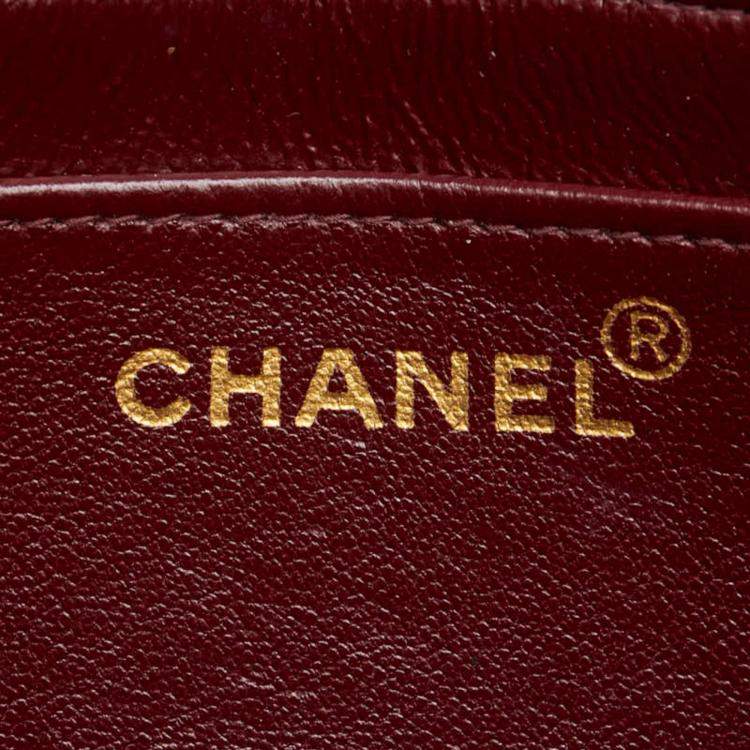 Pre Owned Chanel Matelasse Diana 22 Coco Mark Black Lambskin Shoulder Bag 