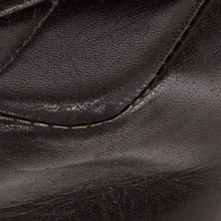 Pre Owned Chanel Matelasse Diana 22 Coco Mark Black Lambskin Shoulder Bag 