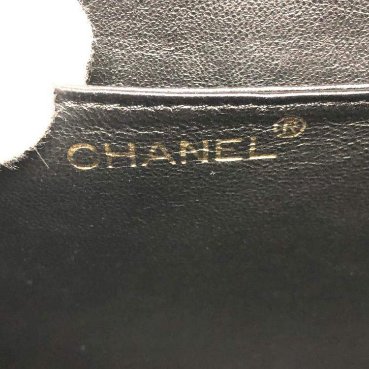 Pre Owned Chanel Coco Mark Cc Matelasse Quilted Tote Bag In Caviar Leather  Black