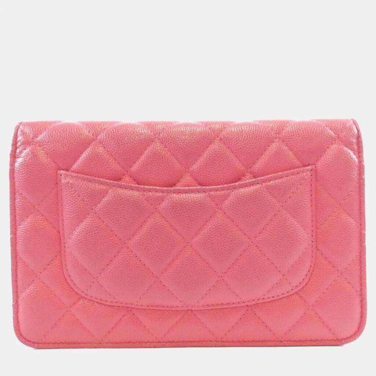 Pre Owned Chanel Timeless Classic Line Chain Wallet