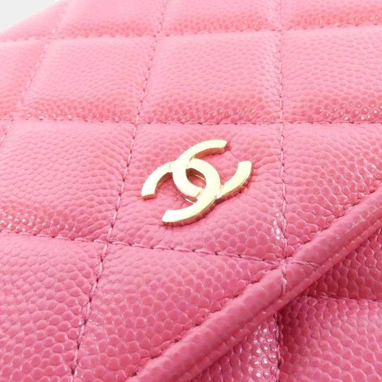 Pre Owned Chanel Timeless Classic Line Chain Wallet