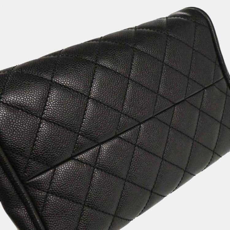 مملوكة مسبقًا Chanel Black Calfskin Bowling Bag