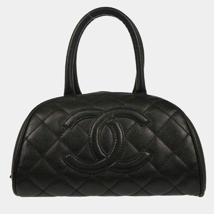 مملوكة مسبقًا Chanel Black Calfskin Bowling Bag