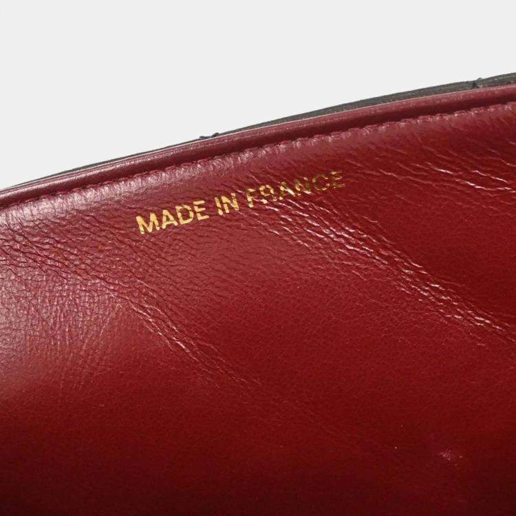 Pre Owned Chanel Black Lambskin Small Diana Shoulder Bag