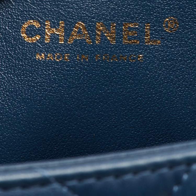 Pre Owned Chanel Blue Quilted Leather Maxi Classic Single Flap Bag