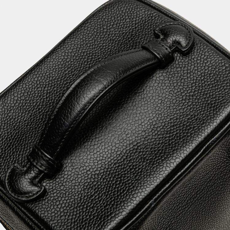 Pre Owned Chanel Black CC Caviar Vanity Bag
