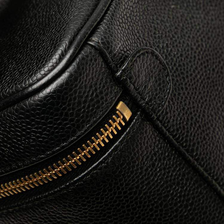 Pre Owned Chanel Black CC Caviar Vanity Bag