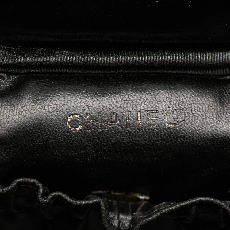 Pre Owned Chanel Black CC Caviar Vanity Bag