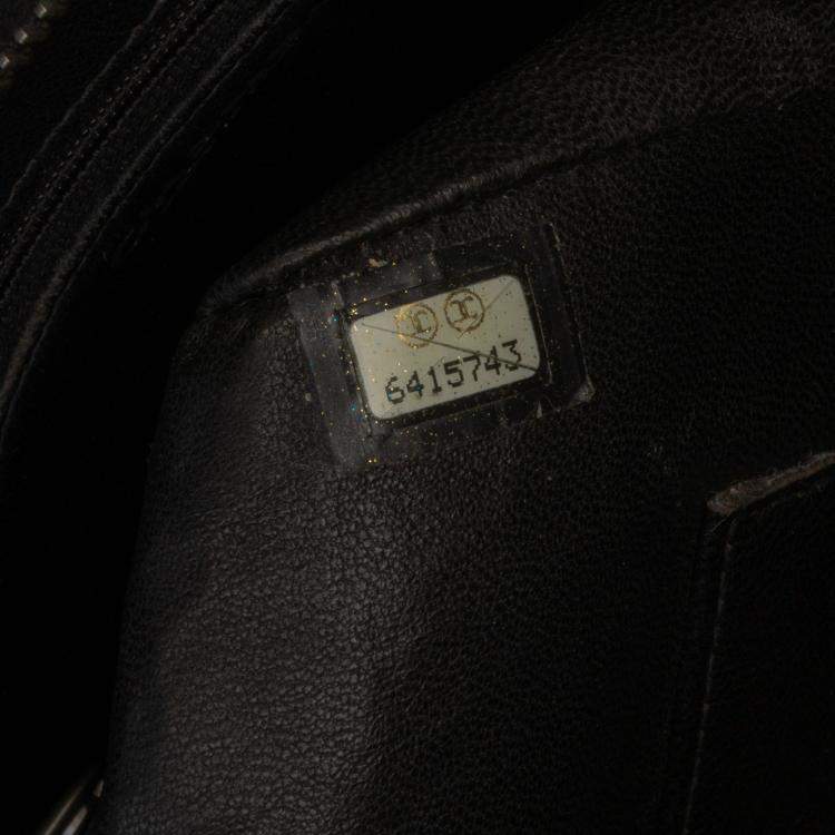 Pre Owned Chanel Black Patent Medallion Tote