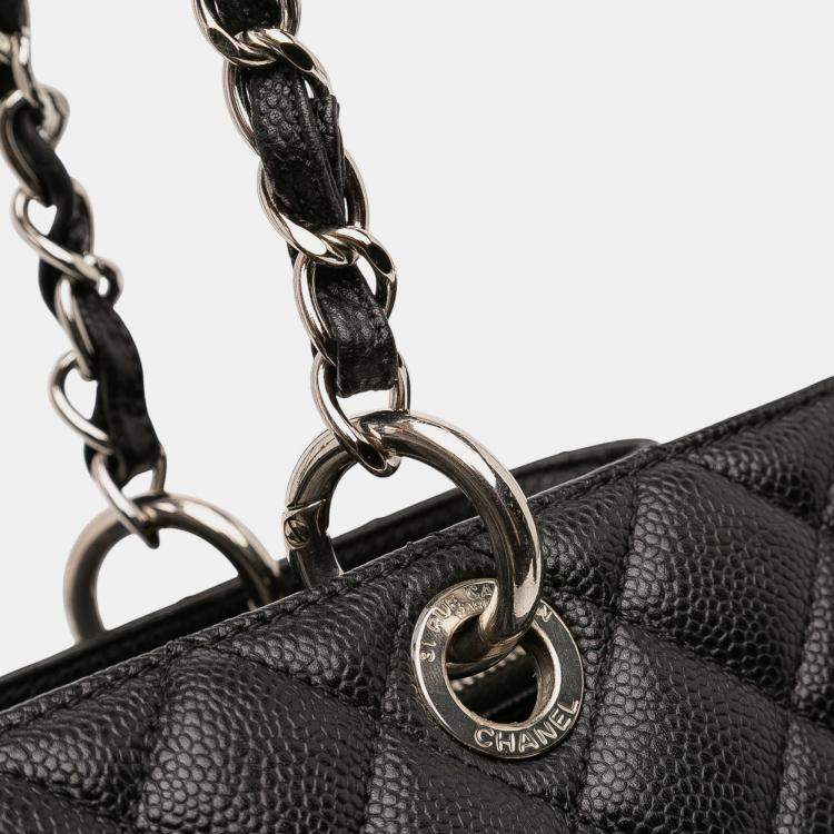 Pre Owned Chanel Black Caviar Grand Shopping Tote