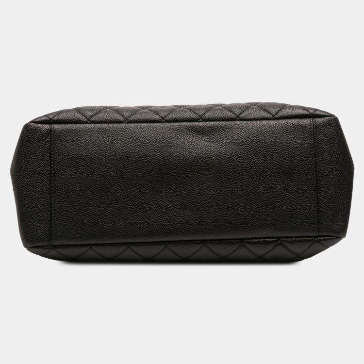Pre Owned Chanel Black Caviar Grand Shopping Tote