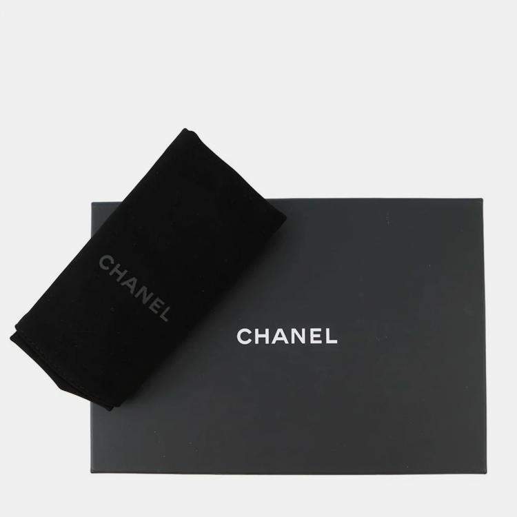 Pre Owned Chanel Chain Wallet Multicolor Tweed