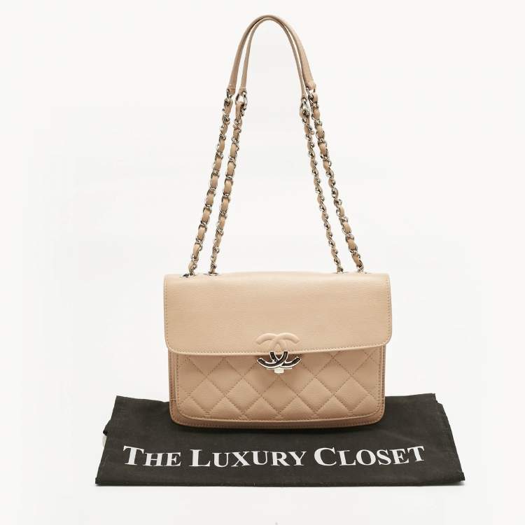 Pre Owned Chanel Blush Pink Quilted Leather Small CC Box Flap Bag