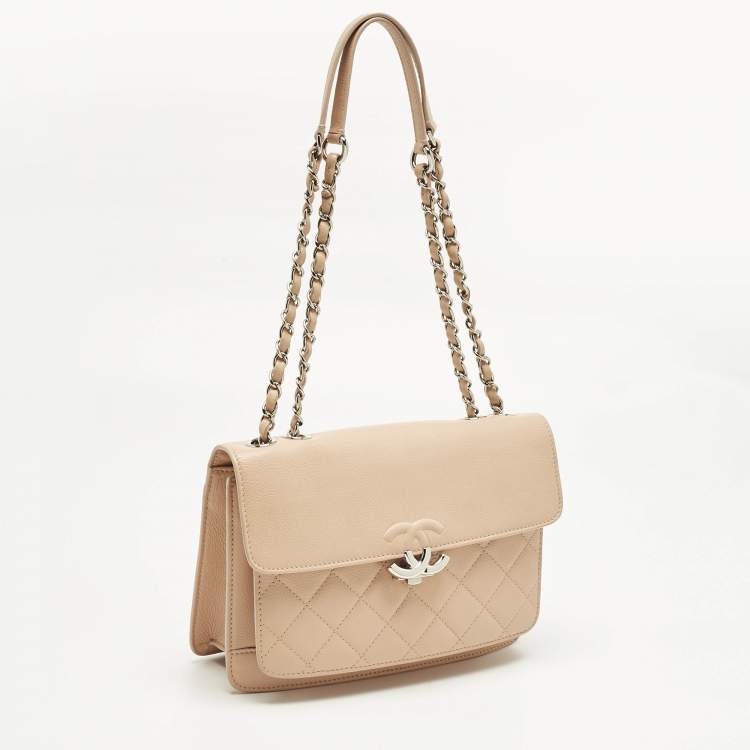 Pre Owned Chanel Blush Pink Quilted Leather Small CC Box Flap Bag