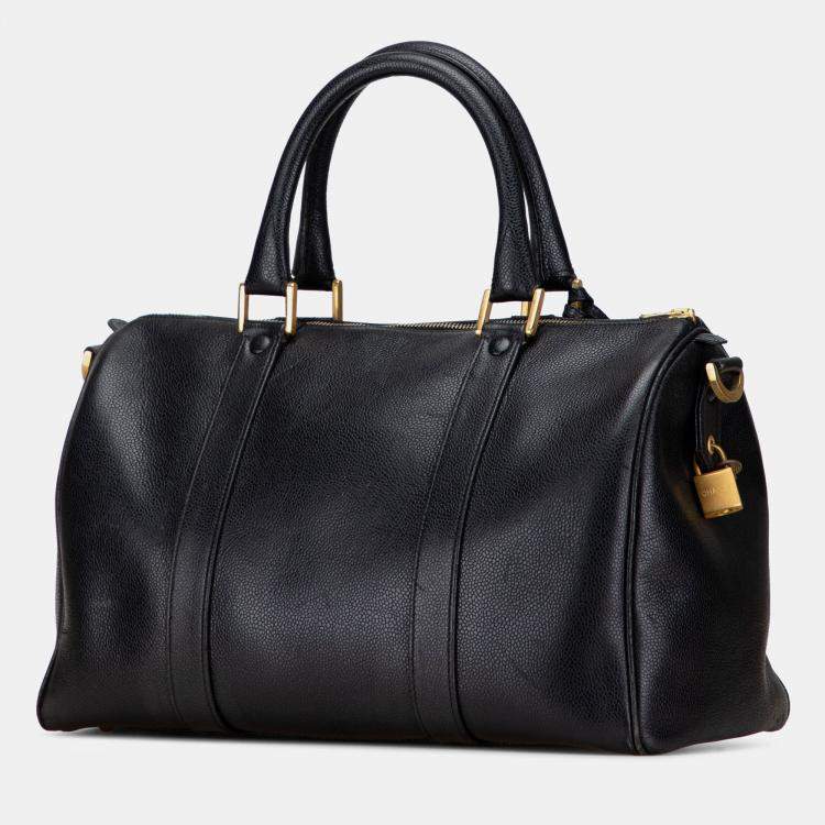 Pre Owned Chanel Black CC Caviar Boston Bag