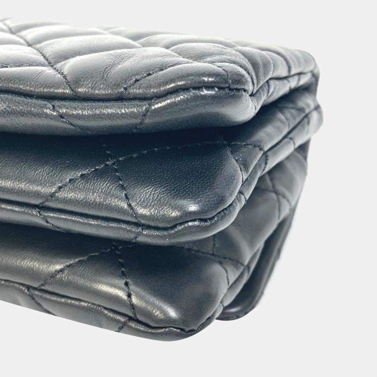 Pre Owned Chanel CC Coco Mark Matelasse Black Lambskin Chain Bag