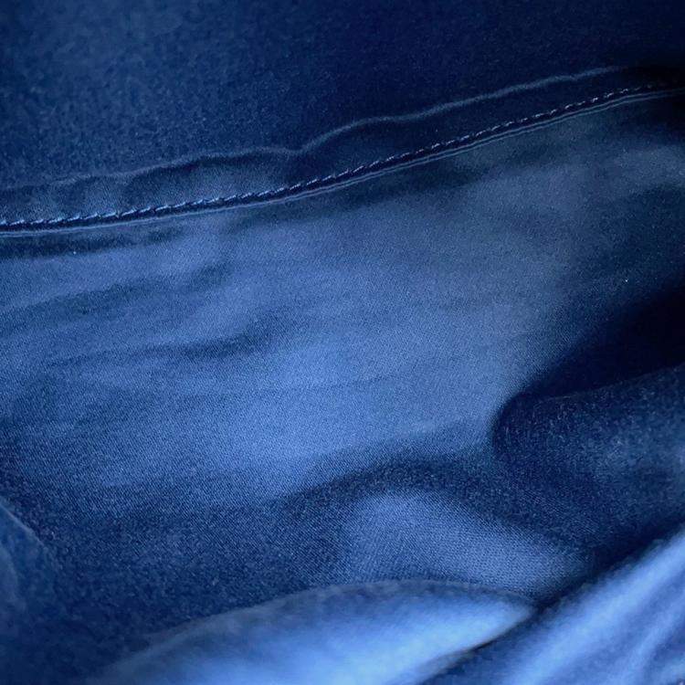 Pre Owned Chanel 22 Small Blue Denim Hobo Bag