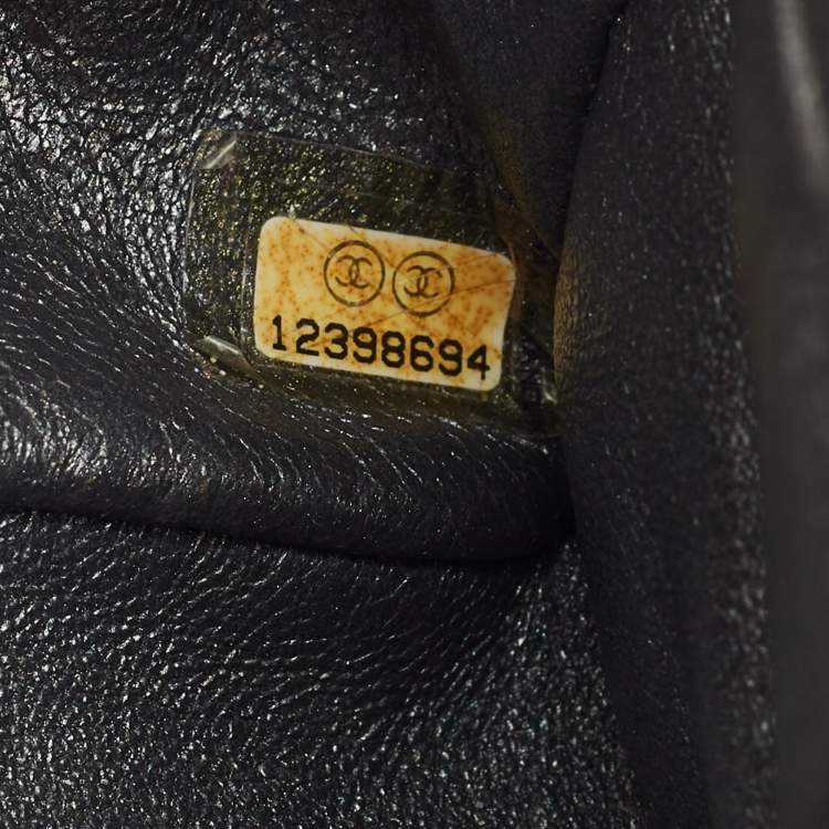 Pre Owned Chanel Metallic Grey Quilted Leather Triple Compartment Reissue Flap Bag