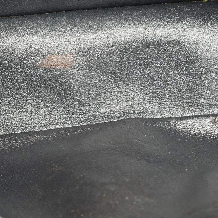 Pre Owned Chanel Metallic Grey Quilted Leather Triple Compartment Reissue Flap Bag