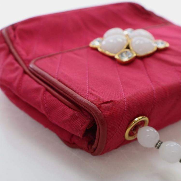 Pre Owned Chanel Vintage Grosgrain Gripoix Bag