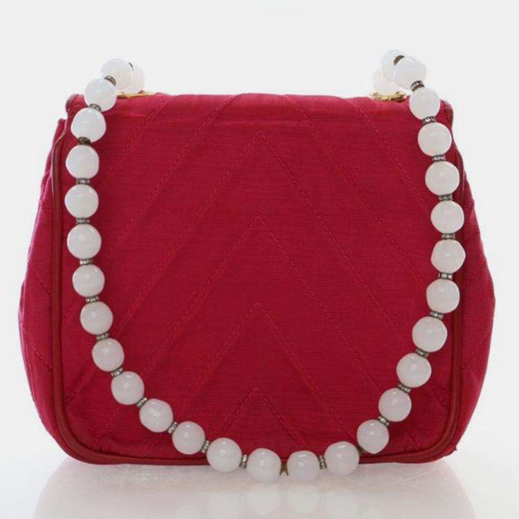 Pre Owned Chanel Vintage Grosgrain Gripoix Bag