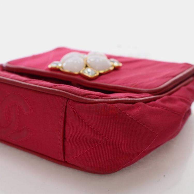 Pre Owned Chanel Vintage Grosgrain Gripoix Bag