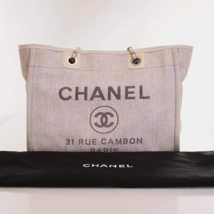 Pre Owned Chanel Small Mixed Fibers Deauville Tote