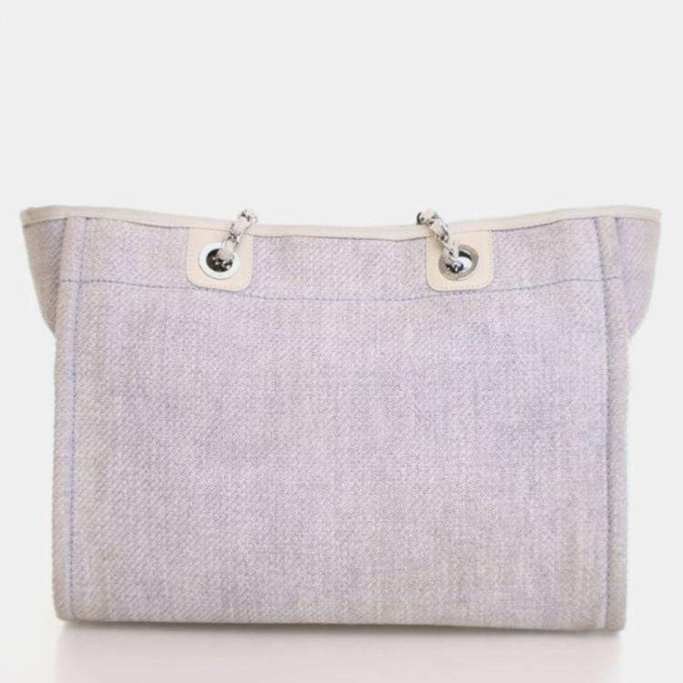 Pre Owned Chanel Small Mixed Fibers Deauville Tote