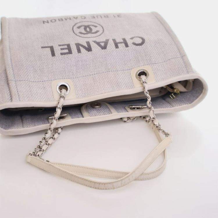 Pre Owned Chanel Small Mixed Fibers Deauville Tote