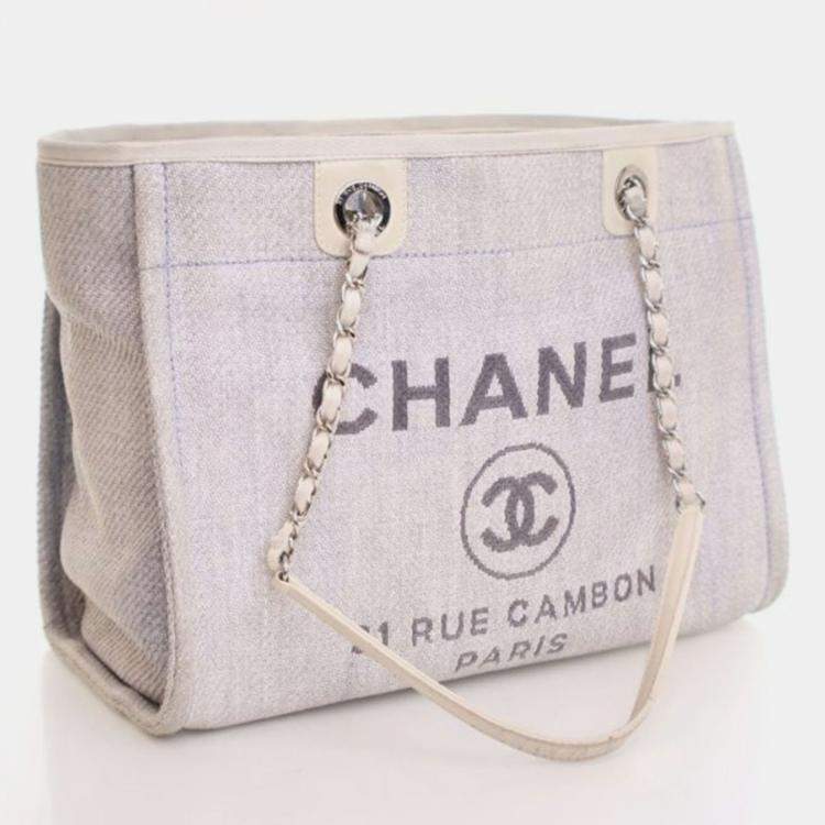 Pre Owned Chanel Small Mixed Fibers Deauville Tote