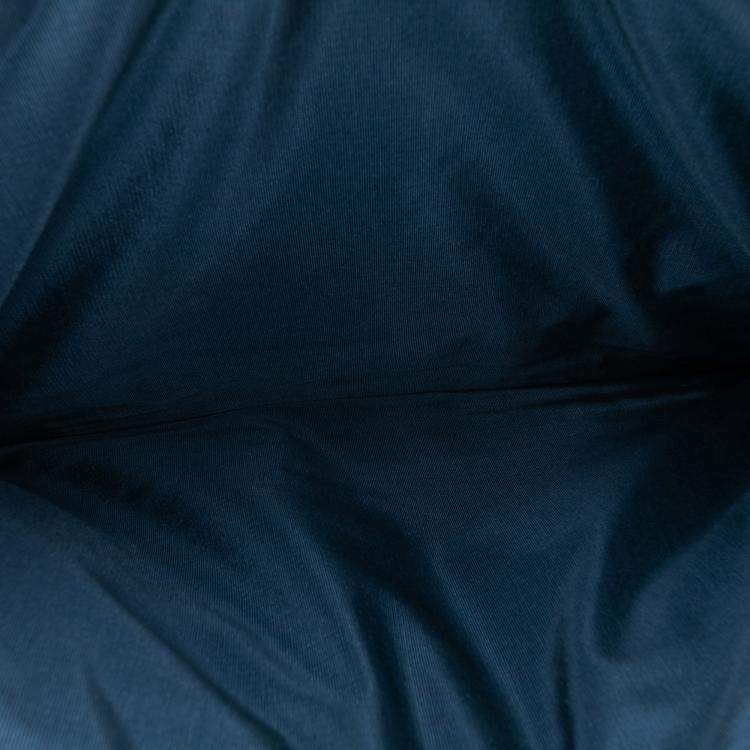 Pre Owned Chanel Blue CC Quilted Lambskin Multi Zip Clutch