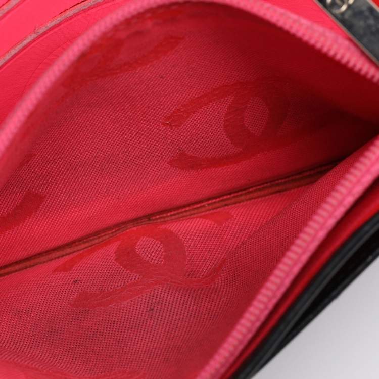 Pre Owned Chanel Black Quilted Leather Cambon Ligne Wallet