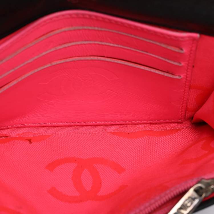 Pre Owned Chanel Black Quilted Leather Cambon Ligne Wallet