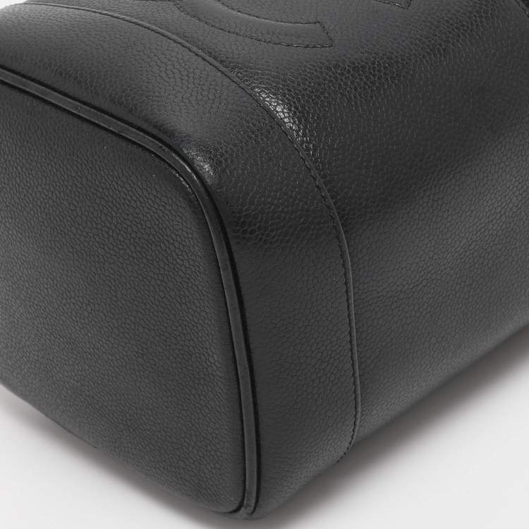 Pre Owned Chanel Black Caviar Leather Vanity Case